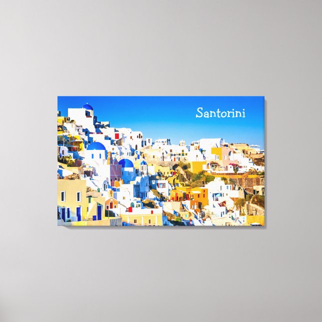 Santorini Greece Canvas Print (Front)
