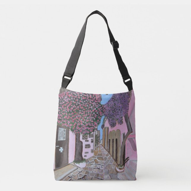 Santorini, Greece cross body bag  (Front)