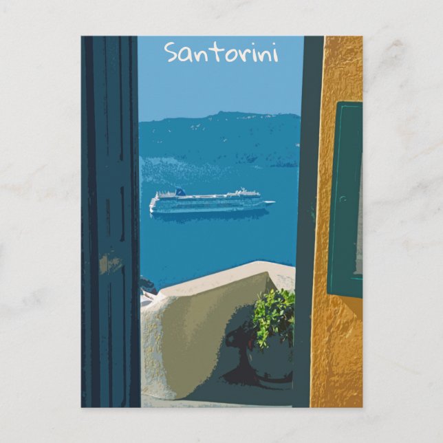Santorini, Greece cruise ship Postcard (Front)