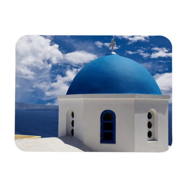 Santorini, Greece Flexible Photo Magnet (Horizontal)