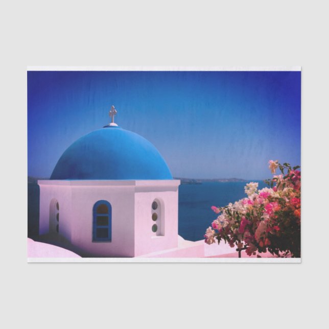 Santorini, Greece Gift Tissue Paper (Front)