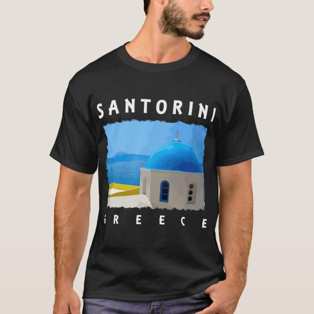 Santorini Greece Greek Mediterranean Island T-Shirt (Front)