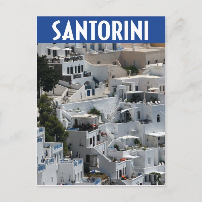 Santorini, Greece hillside architecture Postcard (Front)