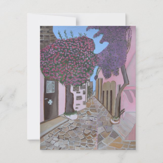 Santorini, Greece invitation card  (Front)