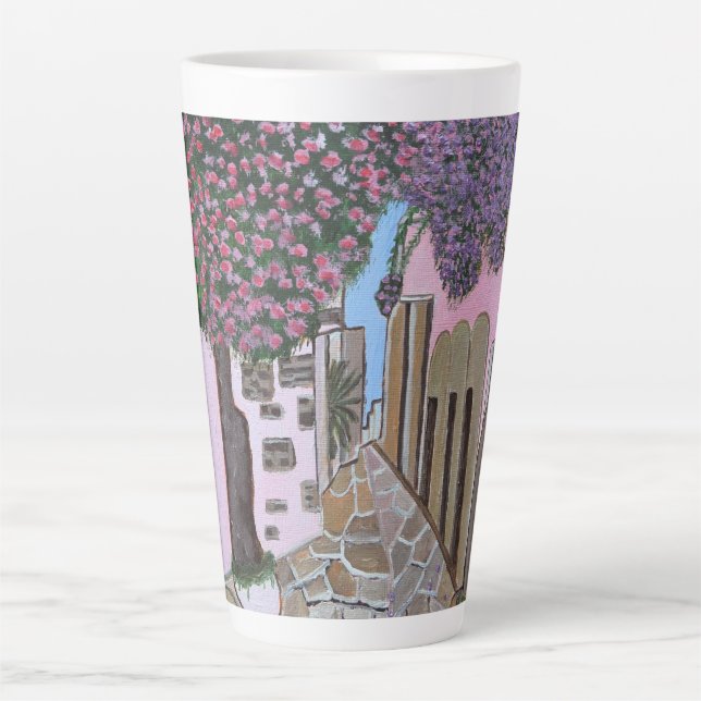 Santorini Greece latte mug  (Front)