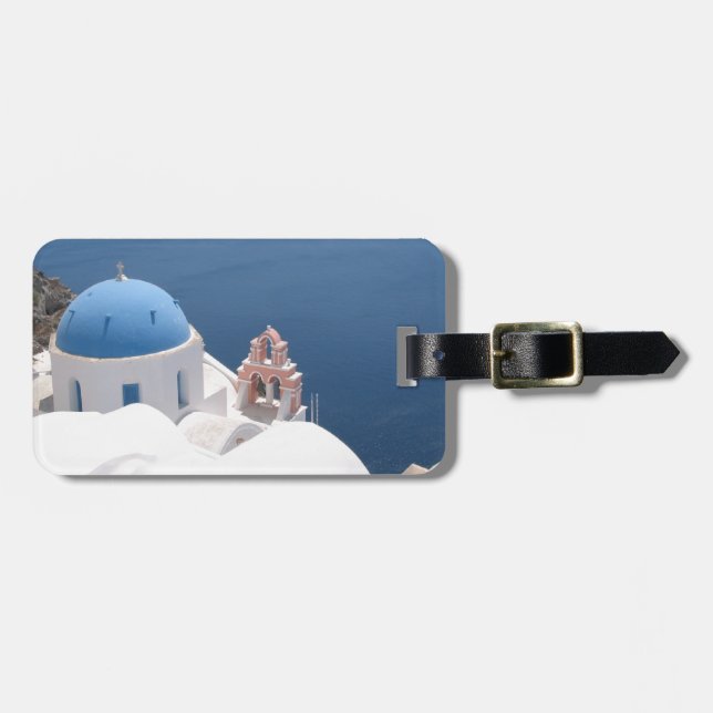 Santorini Greece Luggage Tag (Front Horizontal)