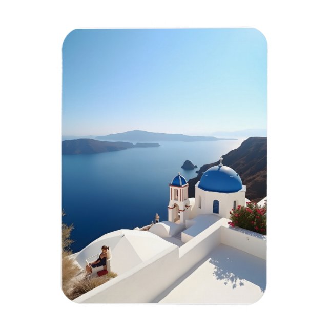 Santorini Greece Magnet (Vertical)