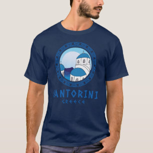 Santorini, Greece Men's Navy Blue T-Shirt