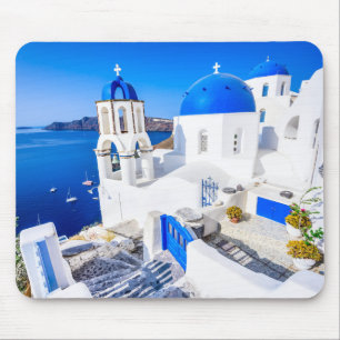 Santorini Greece Mouse Mat