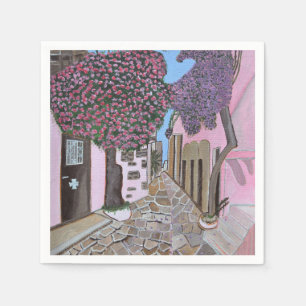 Santorini Greece napkins 