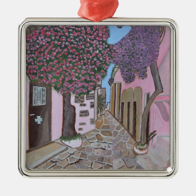 Santorini Greece Ornament  (Front)