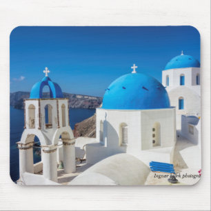 Santorini, Greece Photo Print Mouse Mat