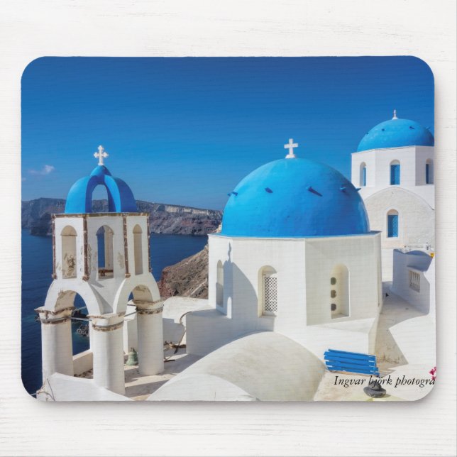 Santorini, Greece Photo Print Mouse Mat (Front)