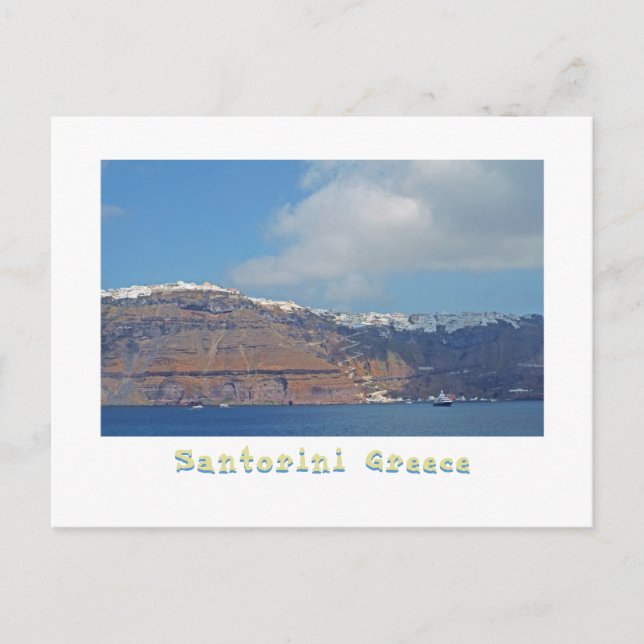 SANTORINI, GREECE POSTCARD (Front)
