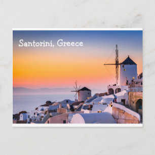 Santorini Greece Postcard