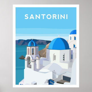 Santorini Greece Poster