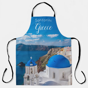 Santorini Greece Scenic Kitchen Apron