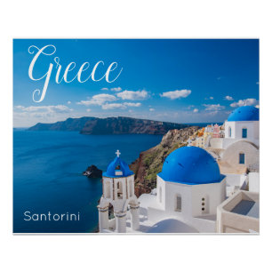Santorini Greece Scenic Poster Picture