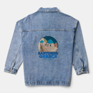 Santorini Greece South Aegean Denim Jacket