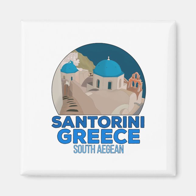 Santorini Greece South Aegean Magnet (Front)