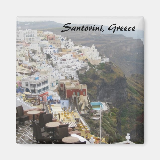 Santorini, Greece Square Magnet (Front)