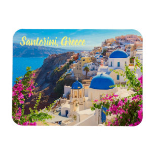 Santorini Greece stylised Magnet