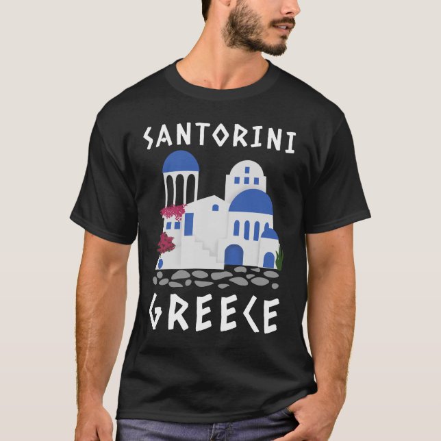 Santorini, Greece T-Shirt (Front)