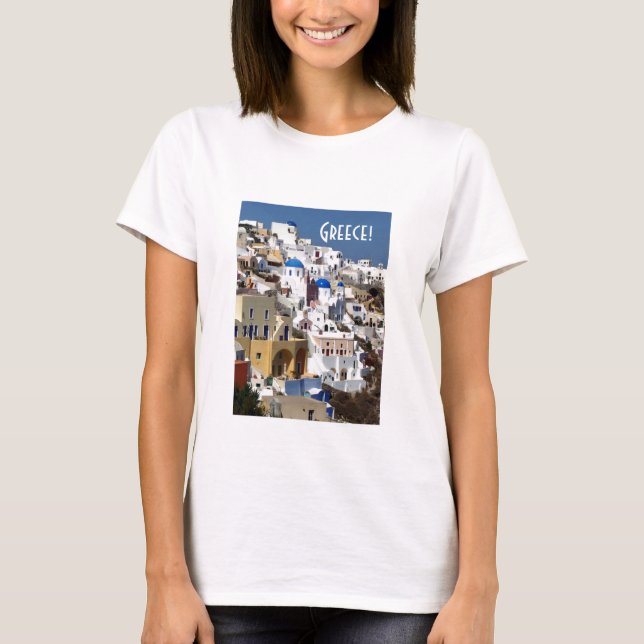Santorini, Greece T-Shirt (Front)