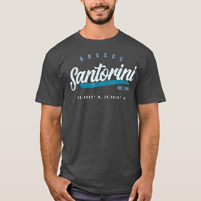 Santorini Greece T-Shirt (Front)