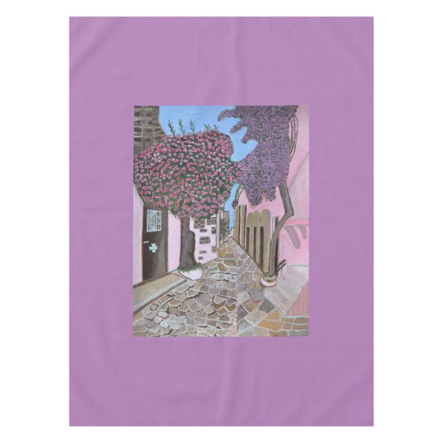 Santorini, Greece tablecloth  (Front)