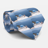 Santorini Greece Tie (Rolled)