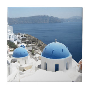 Santorini Greece Tile