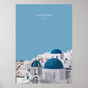 Santorini, Greece Travel Artwork Poster