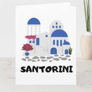Santorini Greece Vintage Card