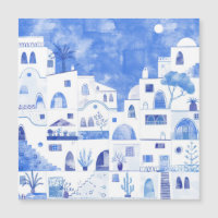 Santorini Greece Watercolor