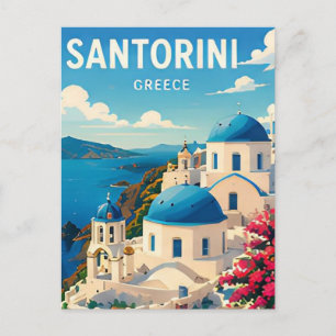 Santorini Greece White Villages Aegean Sea Postcard