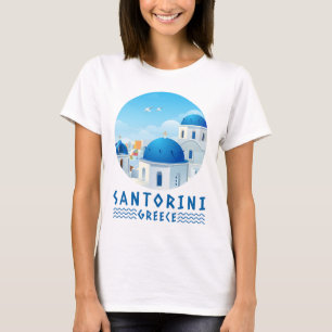 Santorini, Greece Women's White T-Shirt