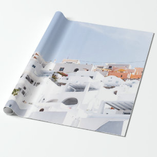 Santorini, greece wrapping paper