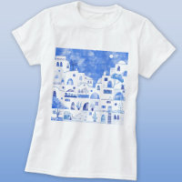 Santorini Greek Island Watercolor