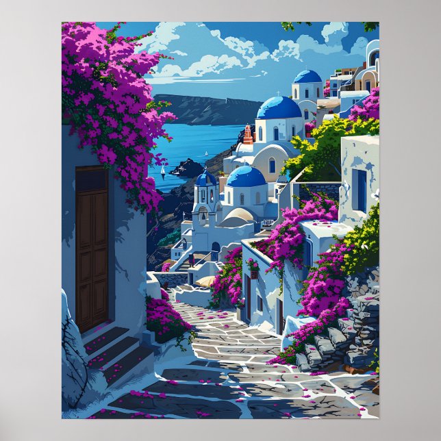 Santorini in Greece Poster (Front)