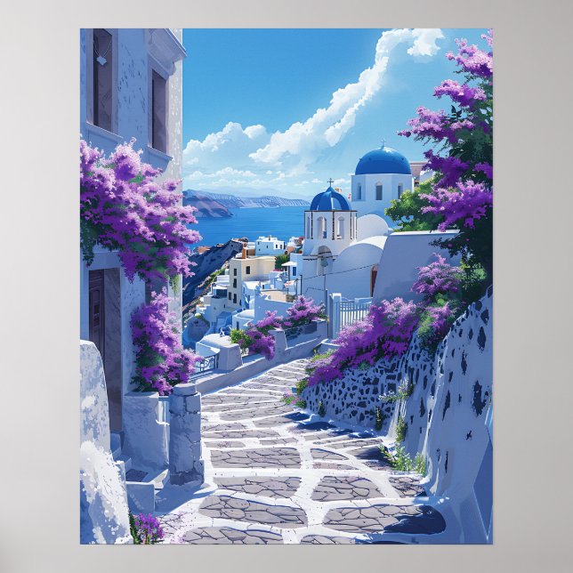 Santorini in Greece Poster (Front)