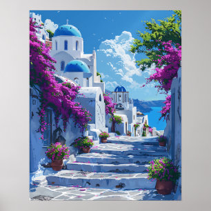 Santorini in Greece Poster