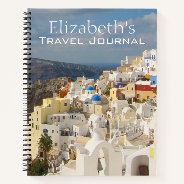 Santorini in the Afternoon Sun Notebook (Front)