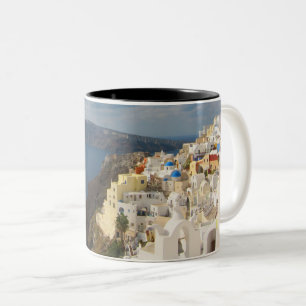 Santorini in the Afternoon Sun Two-Tone Coffee Mug