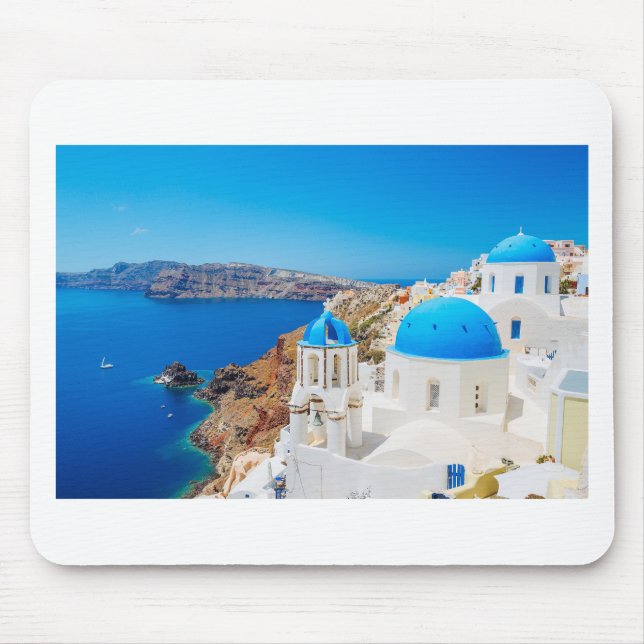 Santorini Island - Caldera, Greece Mouse Mat (Front)