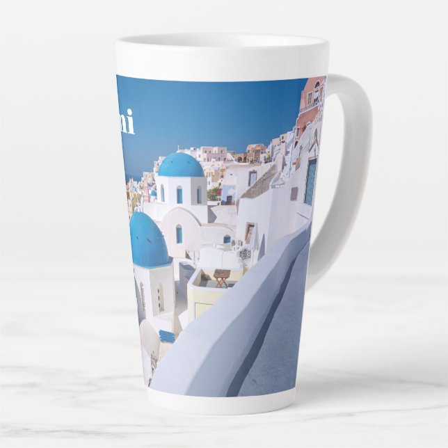 Santorini island, Greece Latte Mug (Right Angle)