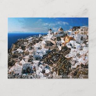 Santorini  Island Greece Postcard