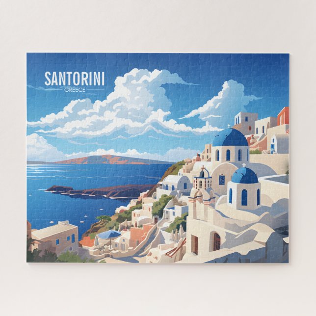 Santorini Island in Greece Travel Jigsaw Puzzle (Horizontal)