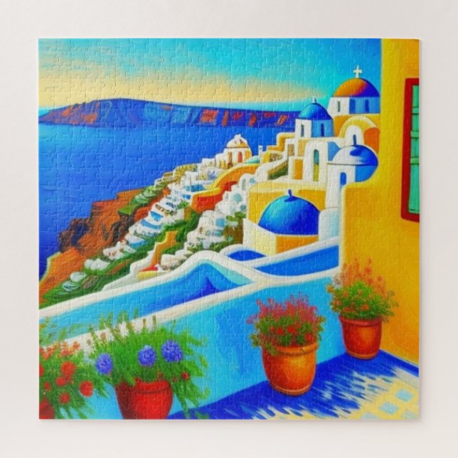 Santorini Island view Jigsaw Puzzle (Vertical)