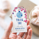 Santorini Musical Bougainvillea bridal shower Gift Tags<br><div class="desc">Mediterranean Greek musical bougainvillea-inspired Dancing Queen bridal shower favour tags</div>
